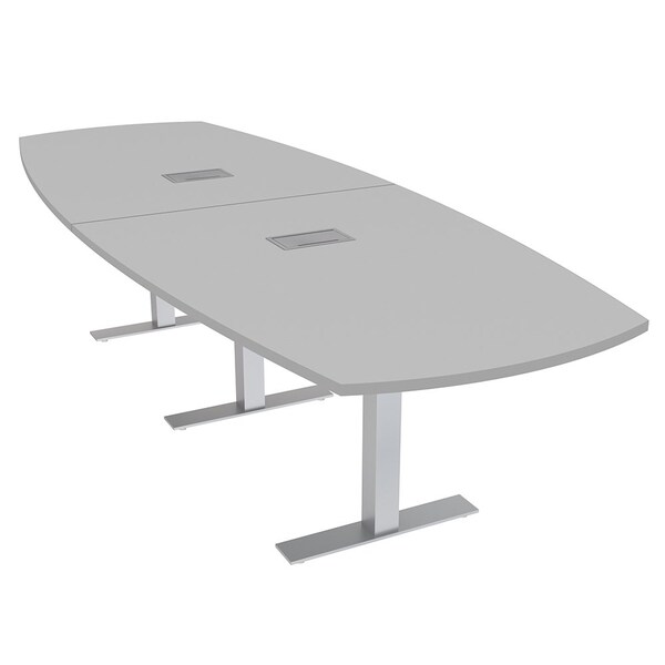 45 in W, 145 in L, 29 in H, Engineered Wood Top, Grey